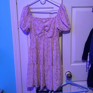 Barley used pink floral spring dress